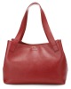 red cowhide handbag