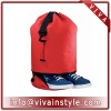 red drawstring backpack