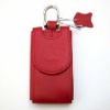 red fashion purse for keys and coins