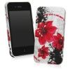 red flower full printing case for iphone 4S