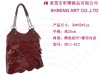 red flower leather handbags