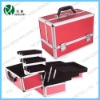 red lockable handle cosmetic makeup case,cosmetic cases