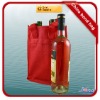 red non woven wine tote