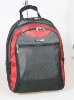 red nylon laptop backpack