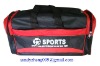 red nylon travel sport bag