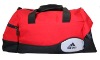 red ployester travel bag