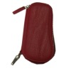 red pu key chain wallet