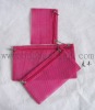 red pvc woven material handbag