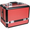 red shiny cosmetic case