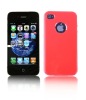 red solid gel case for iphone 4/4S