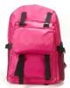 red terylene school backpack