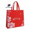 red tote non woven shopping bag