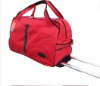 red trolly wheels luggage bag for ladies/traveling bag/hand bag/shoulder bag