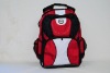 red vertical backpack