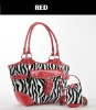 red zebra stripe messager bag