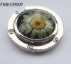 resin bag hanger with real  flower promotion gift