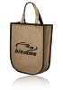 resuable  natural jute grocery bag / tote  hand bag
