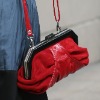 retro casual red lady hand bag