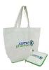 reusable non wove folding receycle pocket bag with customer's logo printing