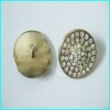 rhinestoned   Metal shank    button