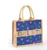 rope handle jute tote bag(NV-J031)