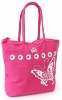 rose butterfly design canvas tote bags / canvas handbags