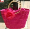 rose fashion straw basket bag