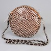 round leopard ladies handbags leather