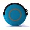 round new fashinable blue neoprene CD case