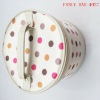 round satin cosmetic bag