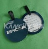 round soft pvc luggage tag