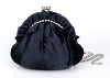 royal black satin evening bags077