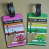 rubber promotion gift luggage address tag with coloured logo