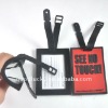 rubber soft pvc luggage tag or hand tag with PVC card