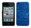 rubberized laser engraved hard cover for iphone 4/4S