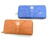 ruffle leather wallet/purse /coin bag