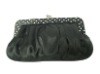 satin evening bag with acrylic