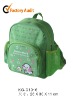 school bag green with little dog print for kids