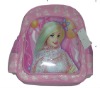 school beautiful cartoon girl children pink zipper backpack