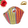 sector colorful stripe cotton  handbag basket