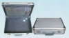 sharp silver full aluminum suitcase