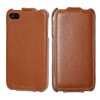 sheepskin Leather cover case for iphone4 4s