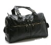 shining leather travel bag