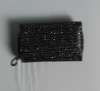 shinning  black pu card holder coin purse wallet