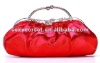 shinning red leather evening clutches 027