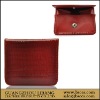 shinny croco leather coin pouch
