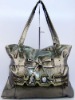 shiny PU latest design lady handbag