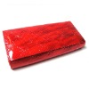 shiny red beautiful genuine leather wallet