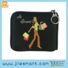 short wallet balck shopping girl