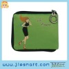 short wallet office lady green